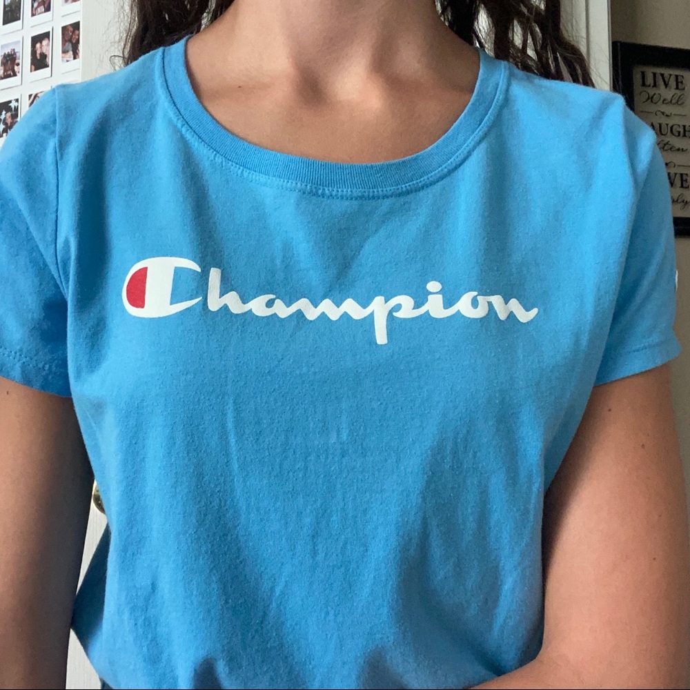 Blue champion tee